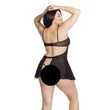 Coquette Plus Size - rendőrnő babydoll (fekete)
