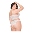 Coquette - csipkés fehérnemű szett - fehér (XL)