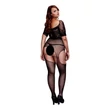 BACI Plus Size - rafinált necc szett - fekete (XL-XXL)