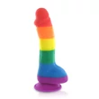 Pride - herés szilikon dildó (szivárvány)