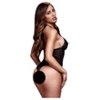 Baci - nyakpántos, áttetsző body - fekete (S-L)