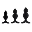 FEELZTOYS Bibi TWIN - anál dildó szett - fekete (3 részes)