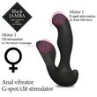 FEELZTOYS Black Jamba - rádiós, melegítő anál vibrátor (fekete)