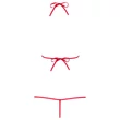 Obsessive Luiza - tulipános, pántos body (piros, S/M)