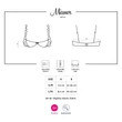 Obsessive Miamor - csipkés push-up melltartó (fekete)
