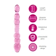 FEELZTOYS GLAZZZ Lucid Dreams - gyöngyös üveg dildó (pink)