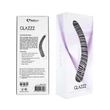 FEELZTOYS GLAZZZ Dark Desire - íves üveg dildó (fekete)