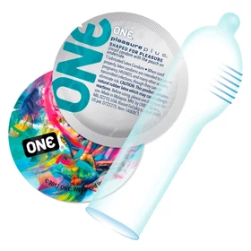 ONE Pleasure Plus - belső bordázatú óvszer (12 db)