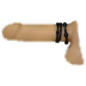You2Toys - Légy kemény! péniszgyűrű szett (fekete, 3 db)
