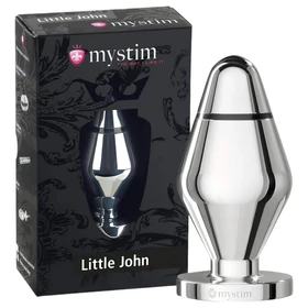 mystim Little John - kicsi elektro anál plug (ezüst)