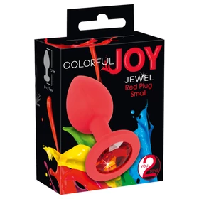 You2Toys - Colorful JOY - szilikon anál plug - kicsi (piros)