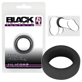 Black Velvets - vastagfalú péniszgyűrű (2,6 cm, fekete)