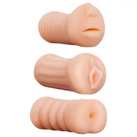 XXX To GO Juicy szett (3 db) - műpunci, száj, popsi maszturbátor