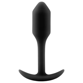 b-Vibe Snug Plug 1 - anál plug belső súllyal (55g) - fekete