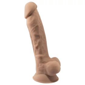 Silexd 7 - tapadókorongos dildó - 17,5 cm (natúr)