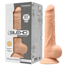 Silexd 9,5 - tapadókorongos dildó - 24cm (natúr)