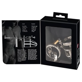 You2Toys - Chastity Cage - fém pénisz ketrec, lakattal