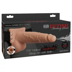 Pipedream Fetish Strap-On 7,5 - felcsatolható, spriccelő dildó (testszínű)