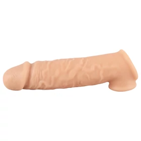 realistixxx - heregyűrűs péniszköpeny - 16 cm (testszínű)