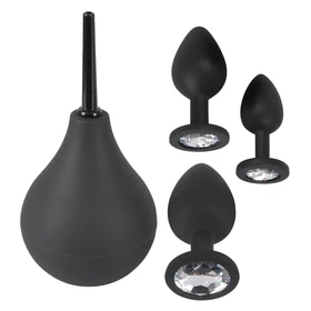 Black Velvets - anál plug szett (4 részes, fekete)