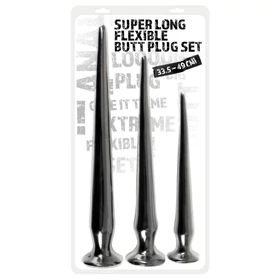 You2Toys - extra hosszú anál plug szett (3 részes, fekete)