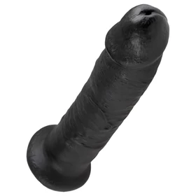 King Cock 9 - tapadótalpas dildó (fekete)