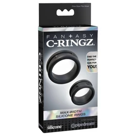 Fantasy C-Ringz - pénisz- és heregyűrű (fekete)