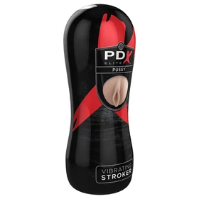 PDX Pussy Vibrating Stroker - vibrációs műpunci (testszínű)