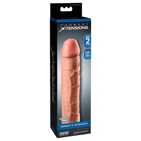 X-TENSION Perfect 2 - élethű péniszköpeny (20,3 cm) - natúr