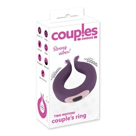 Couples Choice - akkus, 2 motoros péniszgyűrű (lila)