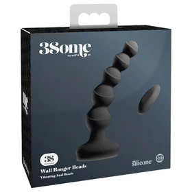 3Some wall banger Beads - prosztata vibrátor (fekete)
