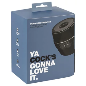 Ya Cock&#039;s Donut - akkus, vízálló férfi maszturbátor (fekete)