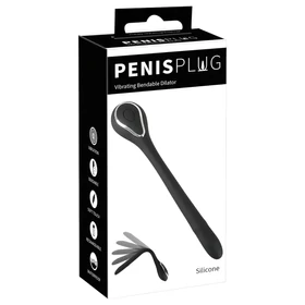 Penis Plug Dilator - akkus, vibrációs dilátor (1 cm, fekete)