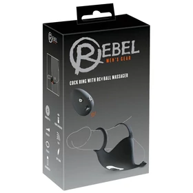 Rebel - akkus, péniszgyűrű és here vibrátor (fekete)