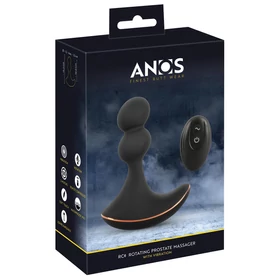 ANOS - 2 motoros forgó anál vibrátor (fekete)