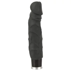 Nature Skin - élethű vibrátor (fekete, 22 cm)
