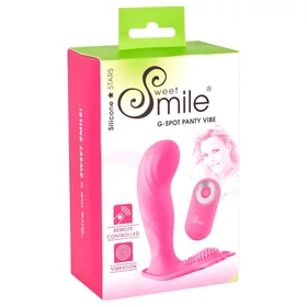 SMILE G-Spot Panty - akkus, rádiós felcsatolható vibrátor (pink)