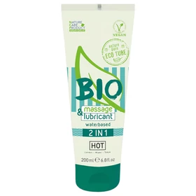 HOT Bio 2IN1 - vízbázisú síkosító- és masszázsgél (200 ml)