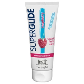 HOT Superglide Málna - ehető síkosító (75 ml)