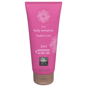 HOT - Shiatsu 2in1 Rashberry scent - masszázs síkosító - málna (200 ml)