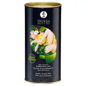 Shunga - melegítő masszázsolaj - zöld tea (100 ml)