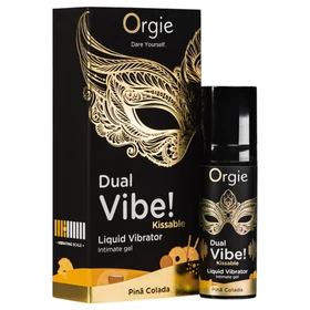 Orgie Dual Vibe! - folyékony vibrátor - Pinã Colada (15 ml)