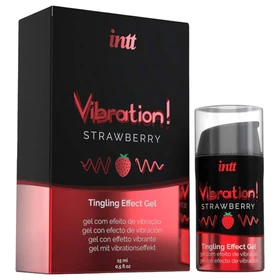 Intt Vibration! - folyékony vibrátor - eper (15 ml)