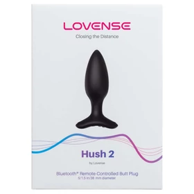 Lovense Hush 2 S - App-vezérelt análvibrátor (38 mm, fekete)