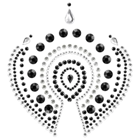 Csillogó gyémántok intim ékszer szett - 3 részes (fekete)