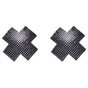 Cottelli - strasszos X bimbómatrica (fekete)