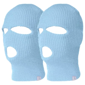 Balaclava - kötött szopó maszk 3 nyílással (kék)