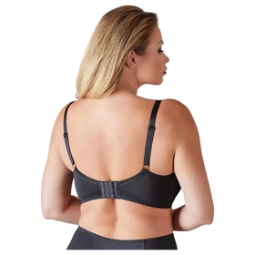 Cottelli Plus Size - merevített push-up melltartó (fekete)
