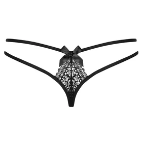 Obsessive Intensa - dupla pántos csipke tanga (fekete)