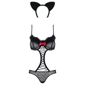 Obsessive Gepardina - cicalány jelmez szett (fekete)